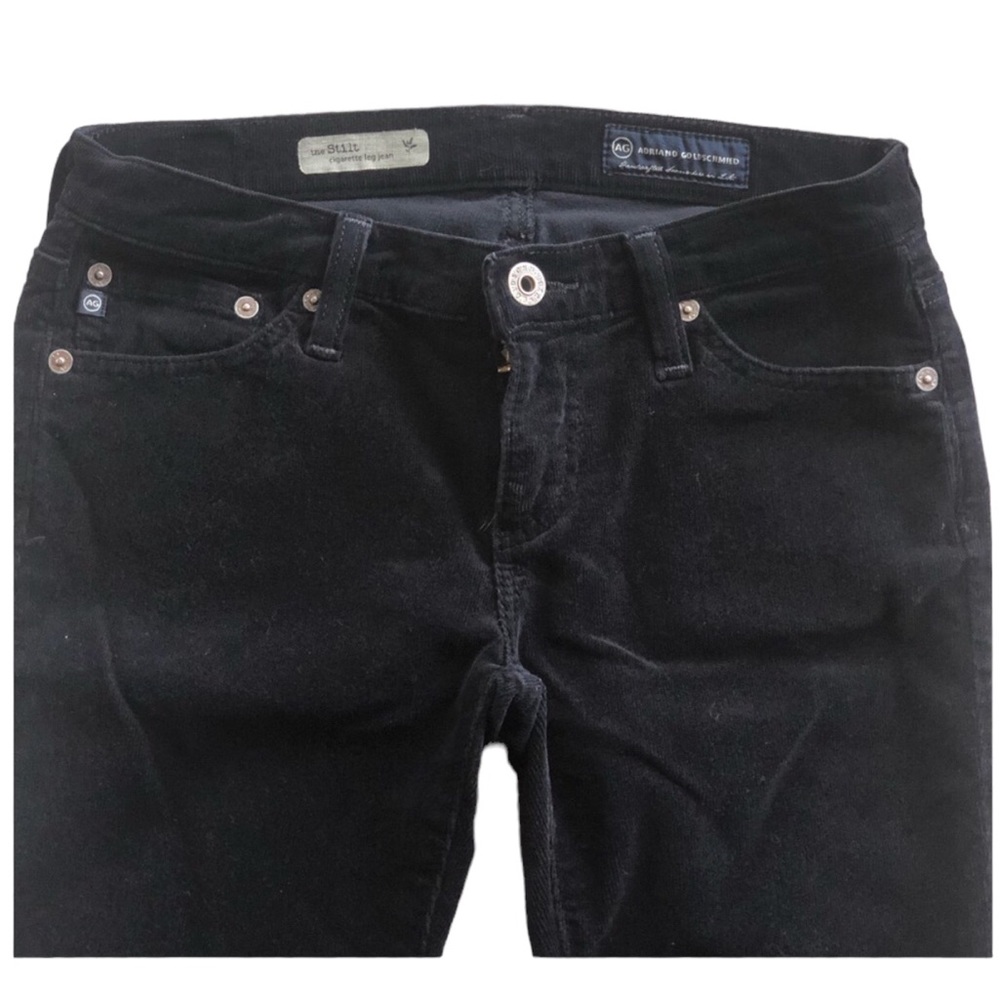 Adriano Goldschmied AG Stilt Black Corduroys Pants